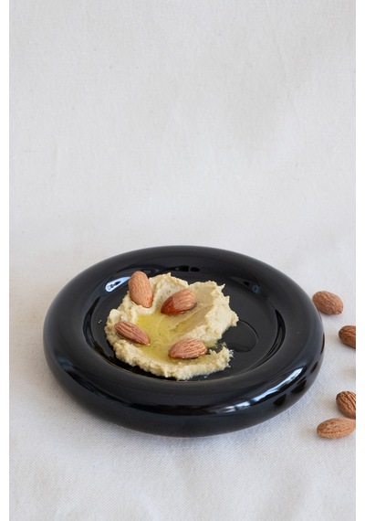 Seramik Küçük Boy Parlak Siyah Donut Tatlı Tabağı Siyah - 707195443 Siyah
