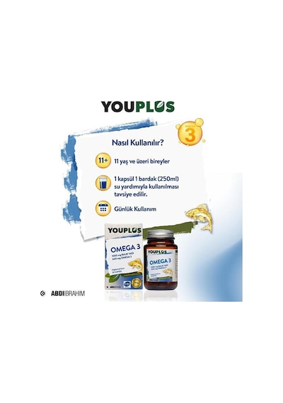 You Plus Omega 3 3 x 30 Kapsül