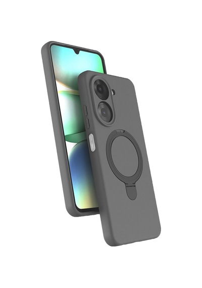 Xiaomi Redmi A7 Pro Kılıf Magsafe Şarj Özellikli Standlı Sensitive Touch Samara Kapak Titanyum-gri