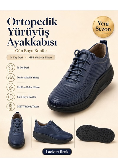 Capella Cpl Deri Ve Confort Yürüyüş Ayakkabısı Lacivert
