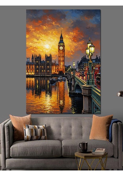 Ahşap Tablo Londra Big Ben Manzara
