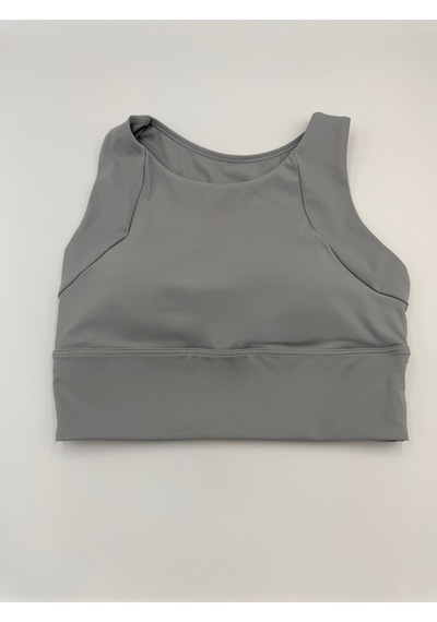 Sculpt Spor Sütyeni Yüksek Destek Toparlayıcı Fitness Yoga Spor Bra Gri