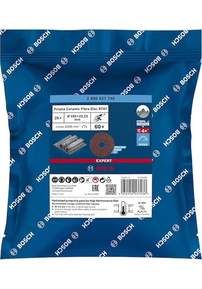 Bosch R781 Expert 180 Mm 60 Kum Metal Disk Zımpara 2608621798