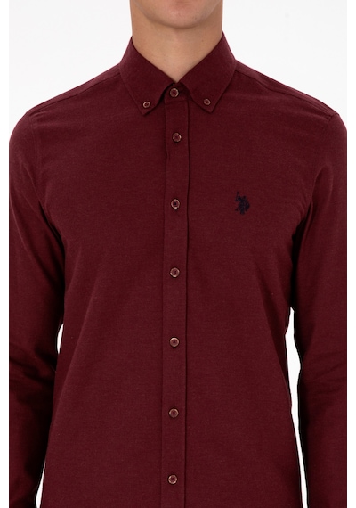 U.s. Polo Assn. Erkek Bordo Gömlek Basic 50316721-vr014 Bordo