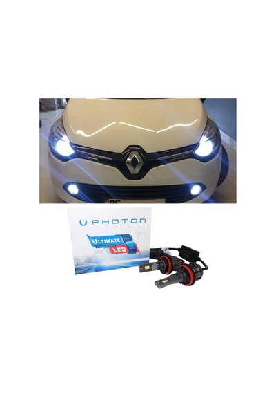 Renault Clio 4 Led Xenon Sis Far Ampulü H16 Ultimate 9500 Lumens Yeni Seri Beyaz