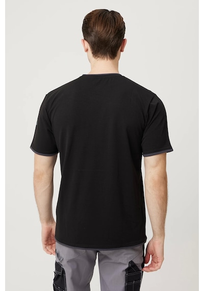 Morina Nefes Alabilir O Yaka Tişört Rahat Ve Klasik Günlük T-shirt Modeli Siyah-gri