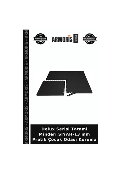 Delux Serisi Tatami Minderi Siyah-13 Mm Pratik Çocuk Odası Koruma