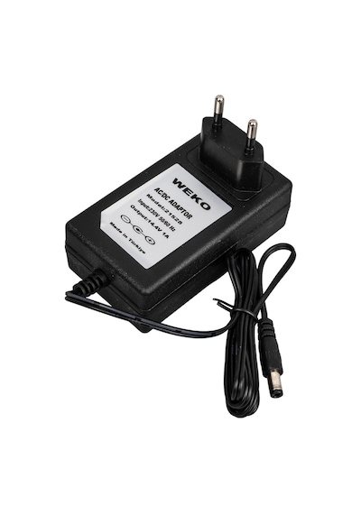 Weko 14.4 Volt 1 Amper Priz Tipi Adaptör Kırmızı Yeşil Ledli Şarj Dolum Göstergeli 5.5x2.5 Uçlu