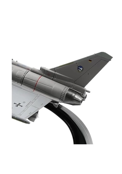 Eurofighter Typhoon F.2 Germany Jet Savaş Uçağı Metal Model Uçak 1/100 Ölçek 16cm