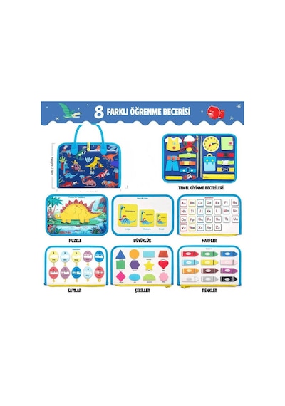 Montessori Aktiviteli Keçe Eğitim Kitabı 8 Sayfa Rbkds03