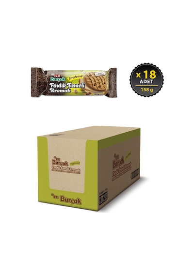 Tr Burçak Fındık Ezmeli Proteinli Bisküvi 158 G X 18 Adet