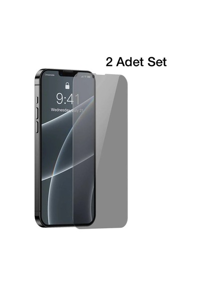 Baseus Apple     Uyumlu iPhone 13 Mini Privacy Hayalet Cam Ekran Koruyucu 2 Adet Set- 5775