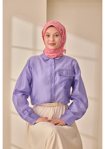 Silk Home Soft Eşarp 73092-24 Eflatun, Vizon, Fuşya, Beyaz