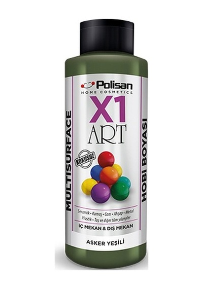 Polisan X1 Art Multisurface Hobi Boyası Asker Yeşili 120 ml