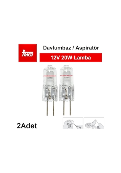 Teka Uyumlu Ankastre Aspiratör Davlumbaz Için 12V Lamba Ampul Işık - 455414230