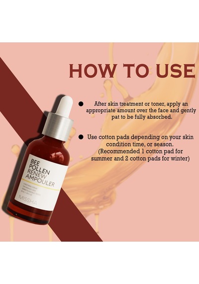Arı Poleni İçeren Yoğun Besleyici Nemlendirici Ampul 40ml Bee Pollen Renew Ampouler
