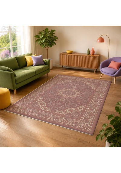 Kartela Halı Aven Halı Jüt Taban Dokuma Halı Gül Kurusu - 160 X 240 Cm