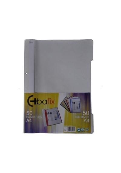 Bafix Telli Dosya Plastik A4 Gri