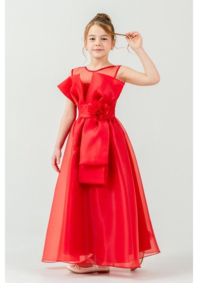 Mnk Baby & Kids Kız Çocuk Organze Tül Çiçek Ve Fiyonk Detaylı Gipe Sırtlı Prenses Abiye Elbise M00800 Kırmızı Mnk Baby & Kids Kız Çocuk Organze Tül Çiçek Ve Fiyonk Detaylı Gipe Sırtlı Prenses Abiye Elbise M00800 Kırmızı