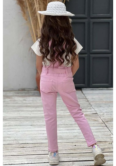 Riccotarz Kız Çocuk Üzeri Digital Baskılı T-shirt Yırtmaç Ve Kedi Detaylı Pembe Jean Salopet Takım Pembe Riccotarz Kız Çocuk Üzeri Digital Baskılı T-shirt Yırtmaç Ve Kedi Detaylı Pembe Jean Salopet Takım Pembe