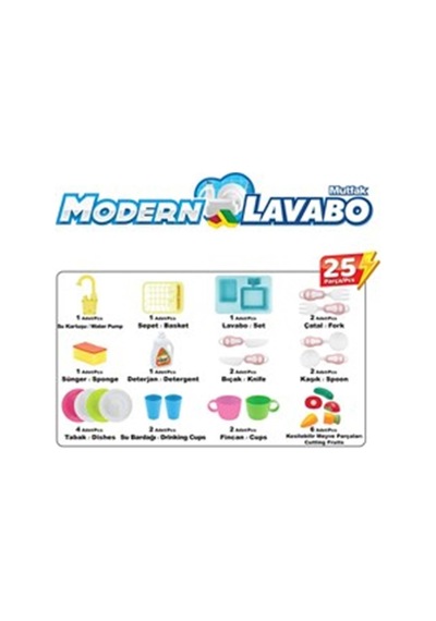 Modern Lavabo Su Akıtan Mavi