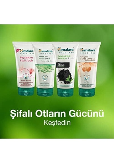 Himalaya Since 1930 Siyah Nokta Karşıtı Yüz Temizleyici Scrub, Peeling Etkili, Elma, Ceviz, Tüm Ciltler, 75 Ml
