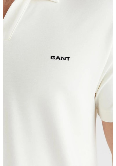 Gant Erkek Beyaz Regular Fit Şerit Detaylı Polo Yaka T-shirt-14702