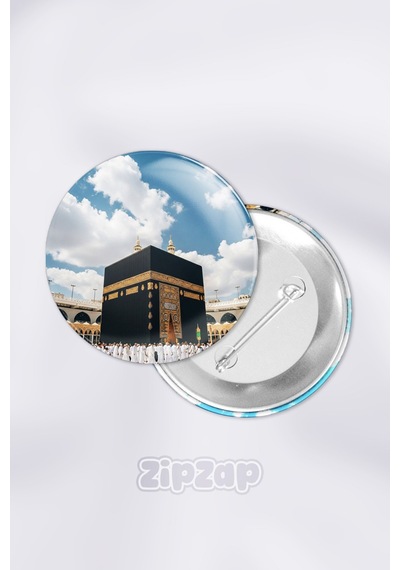 Kabe Kutsal Topraklar Çanta Süsü Rozet İğneli Buton Rozet Seti 1 Adet Tekli