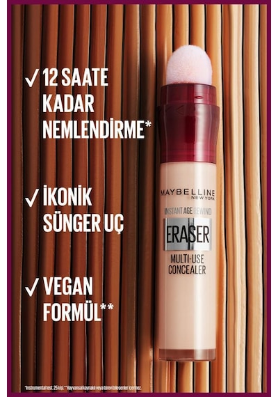 Maybelline New York Instant Eraser Kapatıcı 05 + Super Stay Matte Ink 15 Mini Ruj 05 Brighten