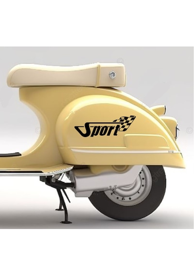 Sport Sticker 2 Adet - Araba Oto Motosiklet Karavan Sticker - 02508 15x5 Cm