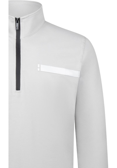 Hatemoğlu Gri Regular Fit Fermuarlı Yarım Balıkçı Yaka Pamuklu Sweatshirt 30245 Gri