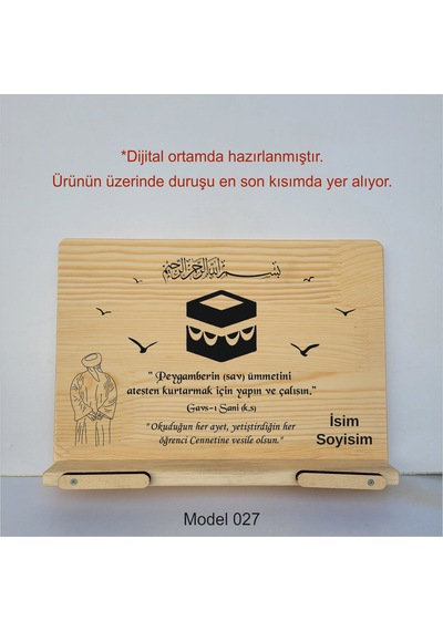 Münzevi Masaüstü Ahşap Rahle/tablet/kitap Tutucu-model027