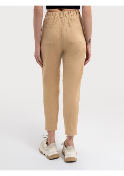 Slouchy Fit Kadın Pantolon Bej