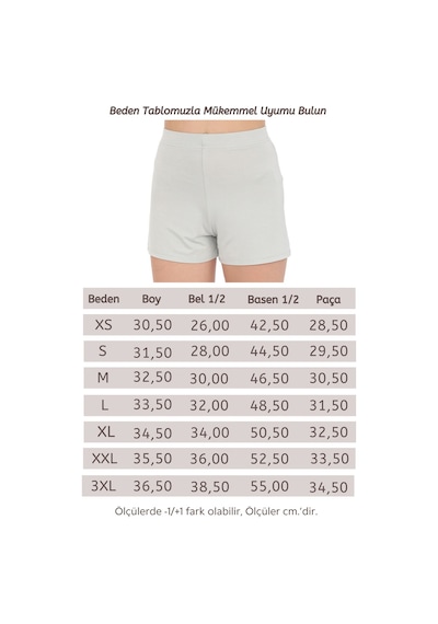 Penyebizden Extra Yumuşak Viskon Şort Home&beach-gri-gri Gri