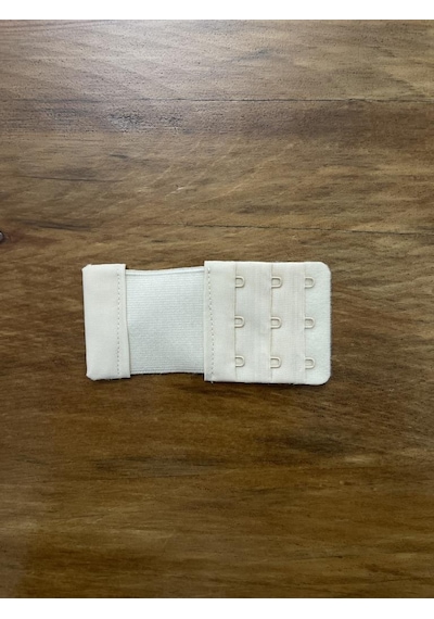 Kadın Siyah Beyaz Ten Renk 3’lü Lastikli Sütyen Uzatma Kopçası Agraf/Ek Aparatı Seti (Dar)