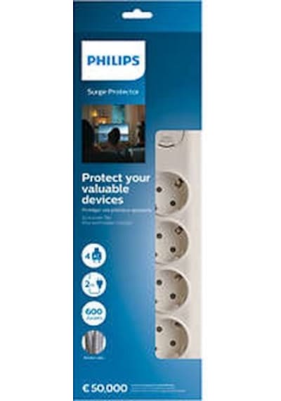 Phılıps Spn7040Wa 4'lü 2M Akım Korumalı Priz
