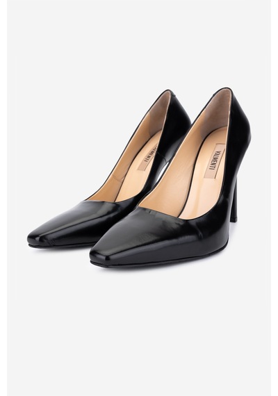 Valmenti Kadın Hakiki Deri Siyah Açma Stiletto Ayakkabı 1138 5103 Bn Ayk Sk25-26 Sıyah Acma Siyah