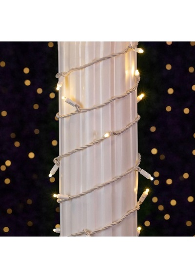 Ip65 Dış Mekan Led - Gün Işığı Led - Beyaz Kablo Su Geçirmez 100 Metre Dekor Led Yılbaşı Süsleme