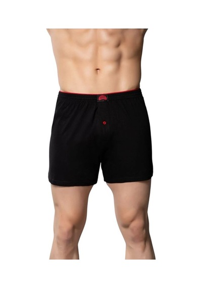 6'lı Erkek Havlu Bel Rahat Kesim Pamuk Boxer-gümüş 4020 Siyah