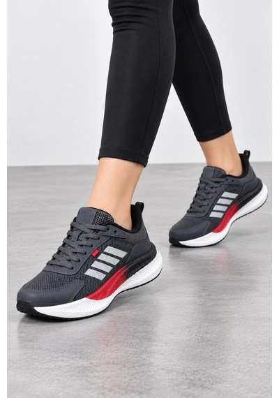 Ht Hotin Void Kadın Bağcıklı Günlük Sneaker Spor Ayakkabı - Füme
