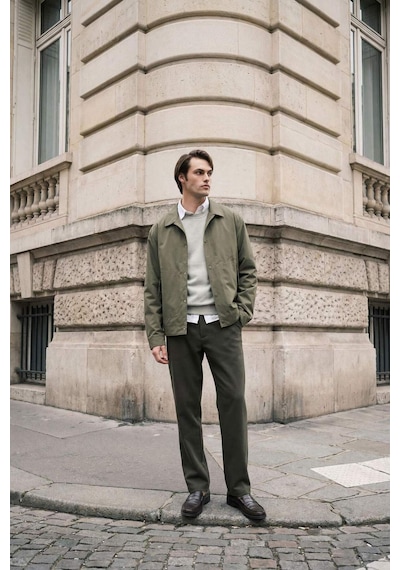 Defacto Erkek Pamuklu Smart-casual Pantolon G1076ax26spkh244 Haki-kh244