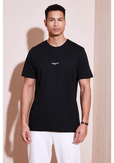 Buratti % 100 Pamuk Bisiklet Yaka Regular Fit Erkek T Shirt 5902757 Siyah