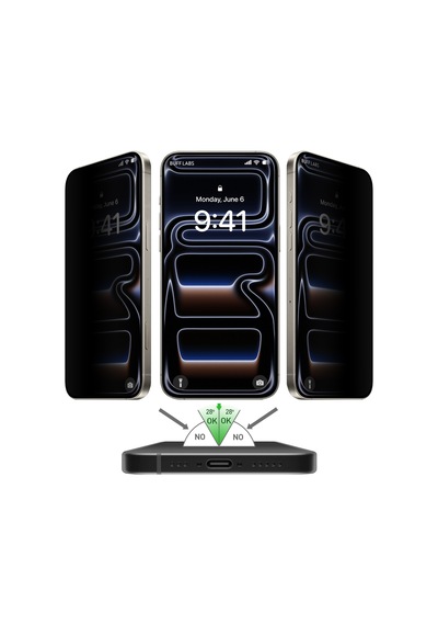 Buff Apple iPhone Uyumlu 18 Pro 5d Privacy Easyfit Multipack 2 Adet Ekran Koruyucu