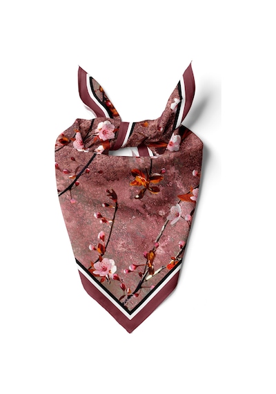 Kızıl Ağaç Desen 55x55cm Bandana/fular Çok Renkli