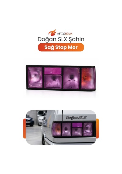 Tofaş Doğan Şahin Sağ Stop Lambası Mor Slx Uyumlu Arka Stop Farı Komple Sağ