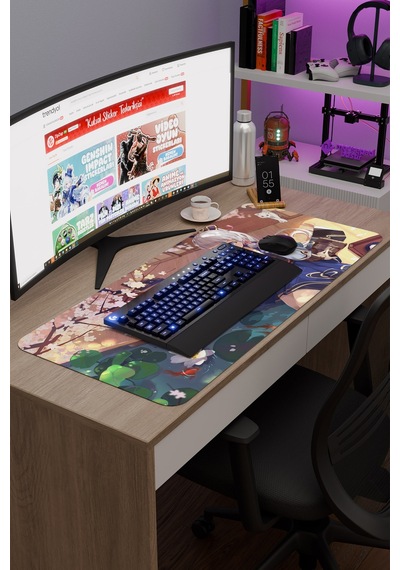 Ayaka Genshin Impact Anime Gacha V4 - 90x40 Xxl Gaming Mouse Pad Fare Altlığı