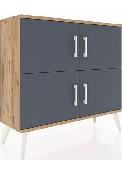 Arges Şifonyer 2 Raflı 4 Kapaklı 88x30x80 Çam-antrasit/çam Antrasit/çam Arges Şifonyer 2 Raflı 4 Kapaklı 88x30x80 Çam-antrasit/çam Antrasit/çam