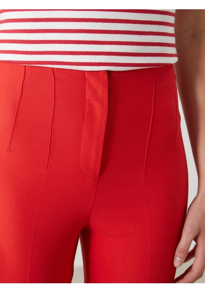 Lcwaıkıkı Classic Kırmızı Dar Fit Kadın Pantolon