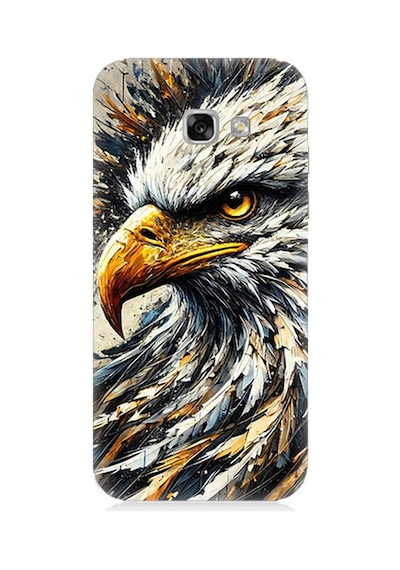 Samsung Galaxy A7 2017 Uyumlu Detaylı Kartal Bakışı Desenli Silikon Kılıf Çok Renkli