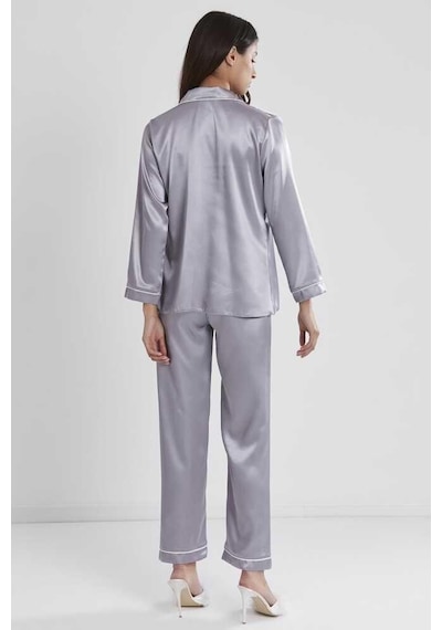 Pierre Cardin Saten Pijama Takımı 1200 Royal 001